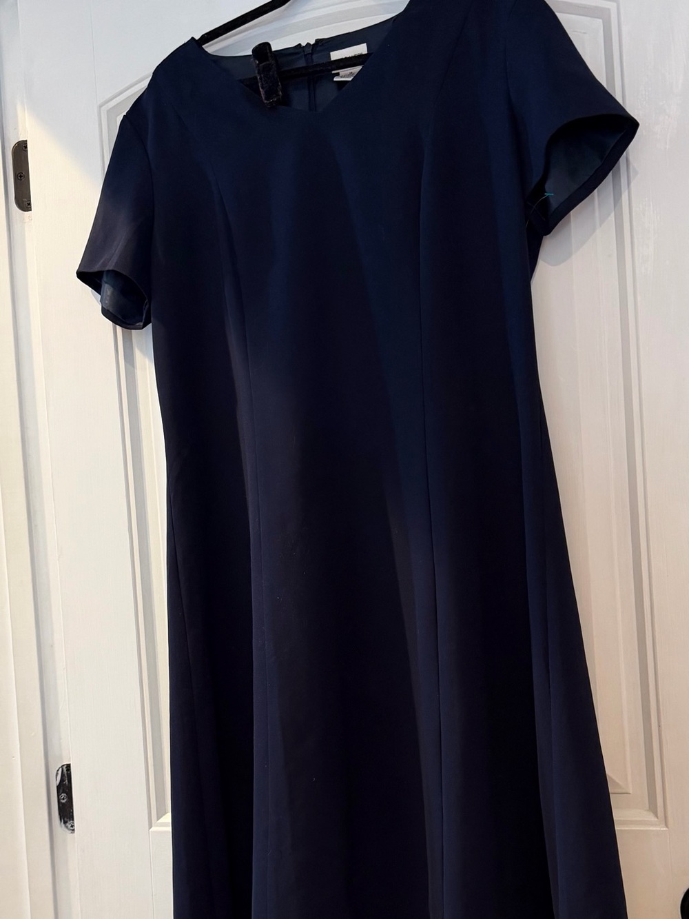 Women's Navy Short-Sleeve A-Line Dress - Liz Baker